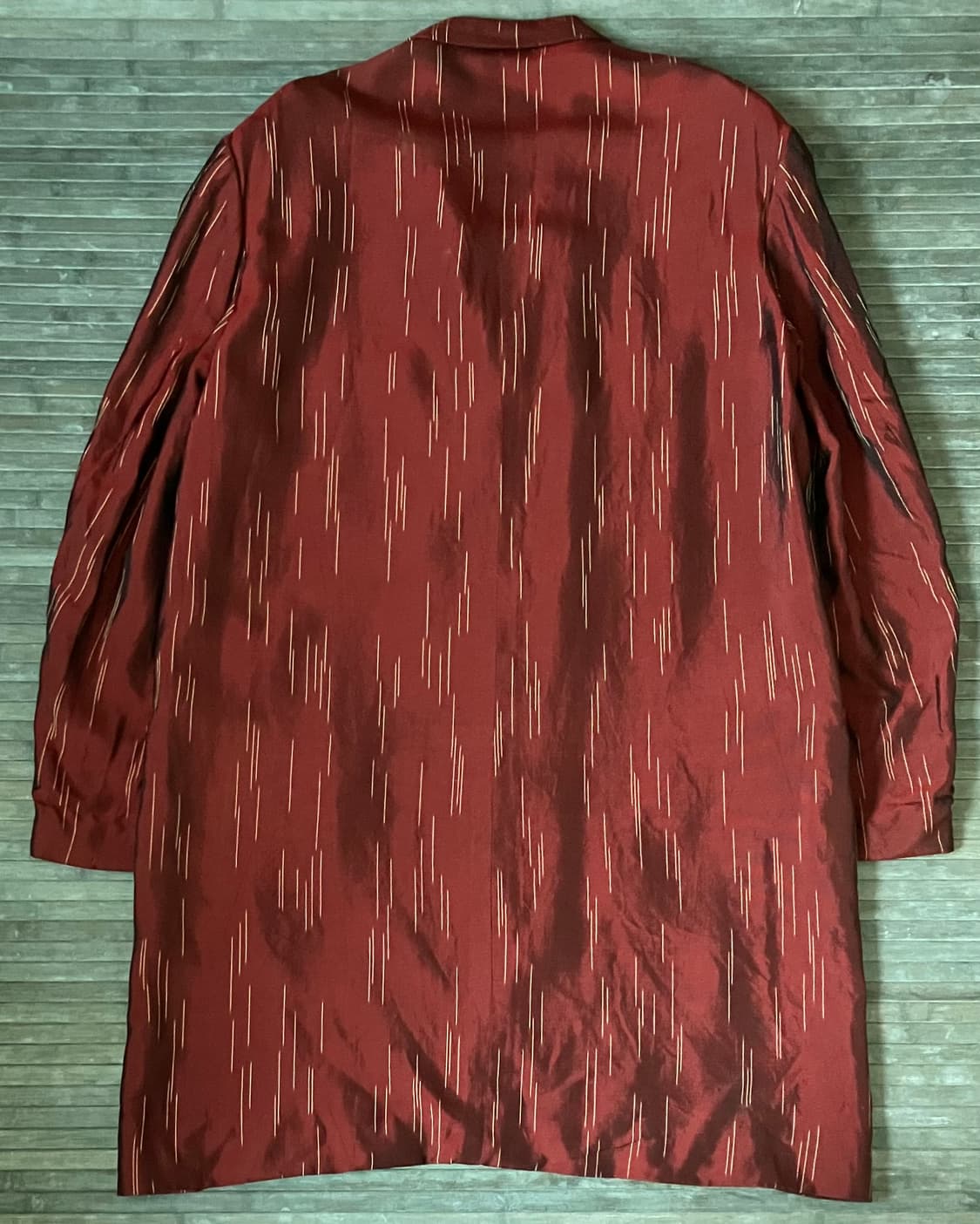 Burgundy rayon raindrop coat 상품이미지2