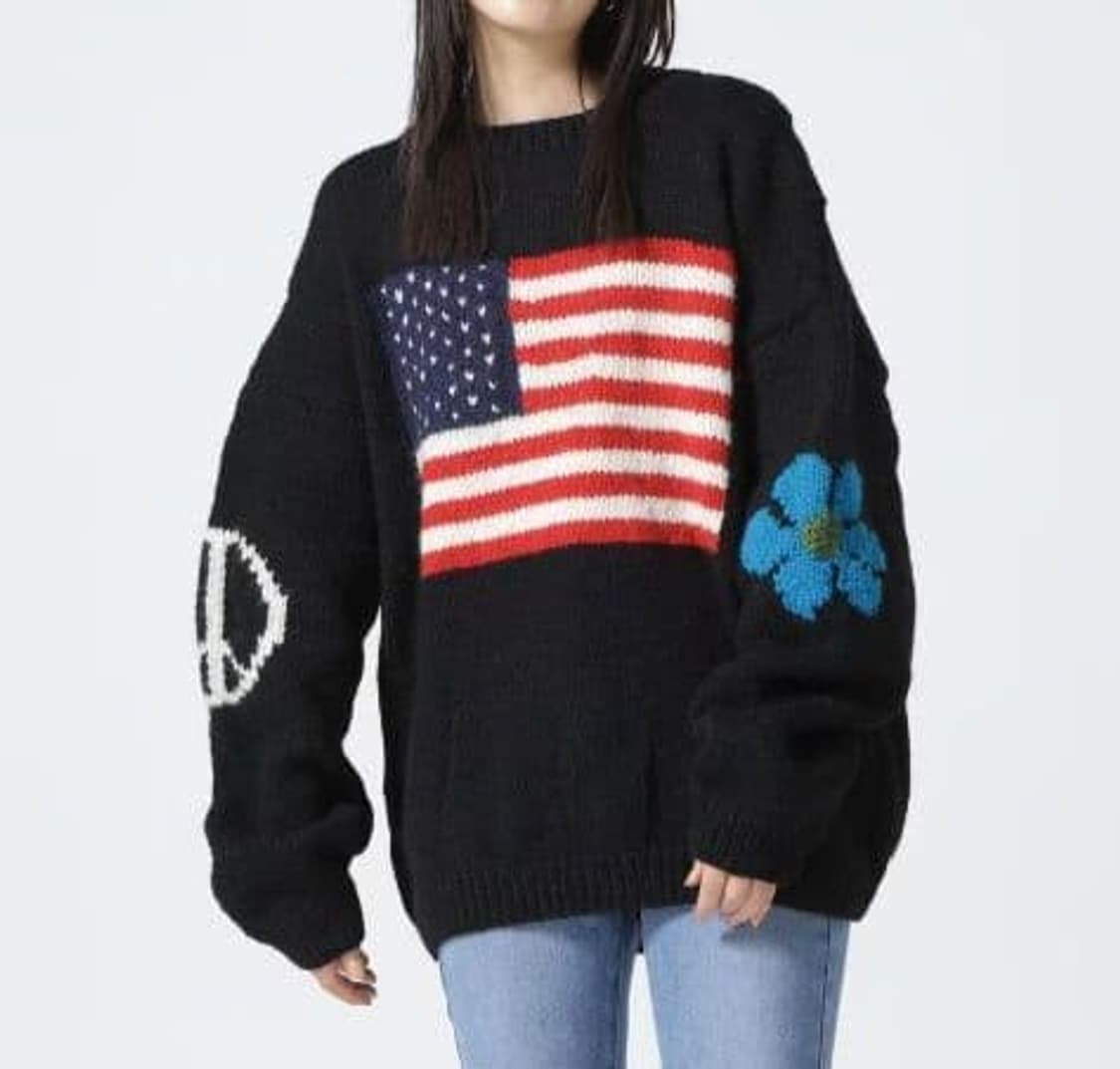 맥마혼 니트 블랙 스웨터 프리사이즈 상품이미지1