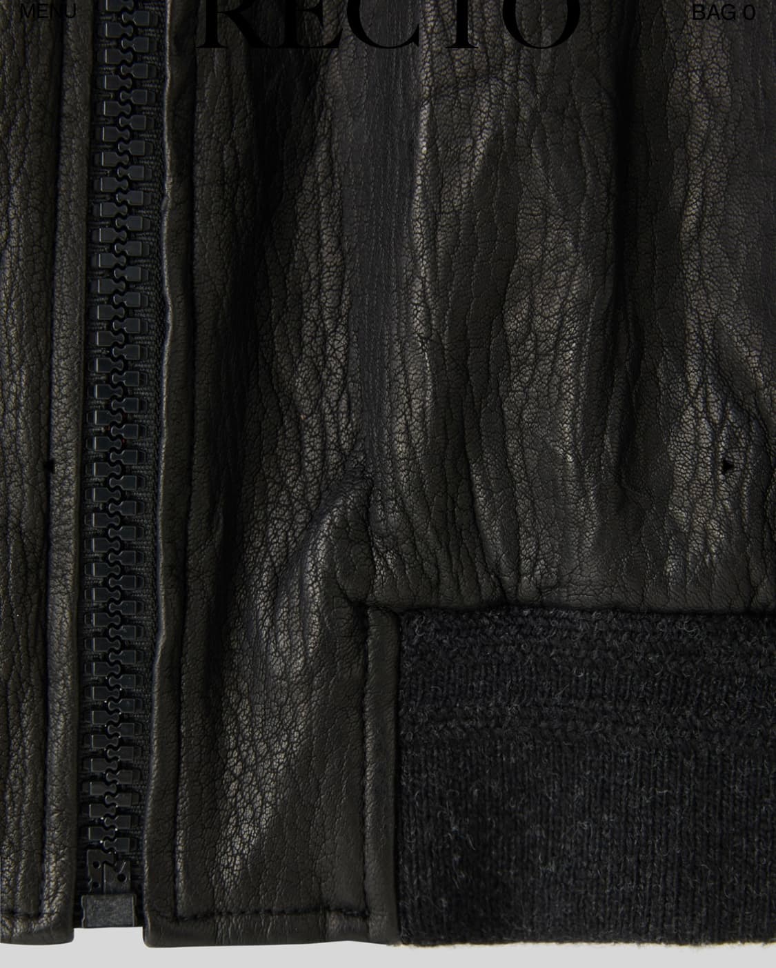 (1회착) 렉토 / 벤 크링클 레더 점퍼 / 블랙 / M 상품이미지5