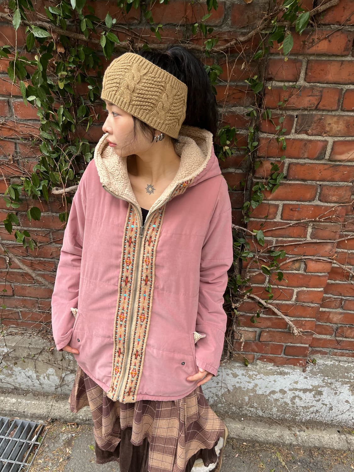 티티카카 딸기우유 후드 다운 자켓 상품이미지1