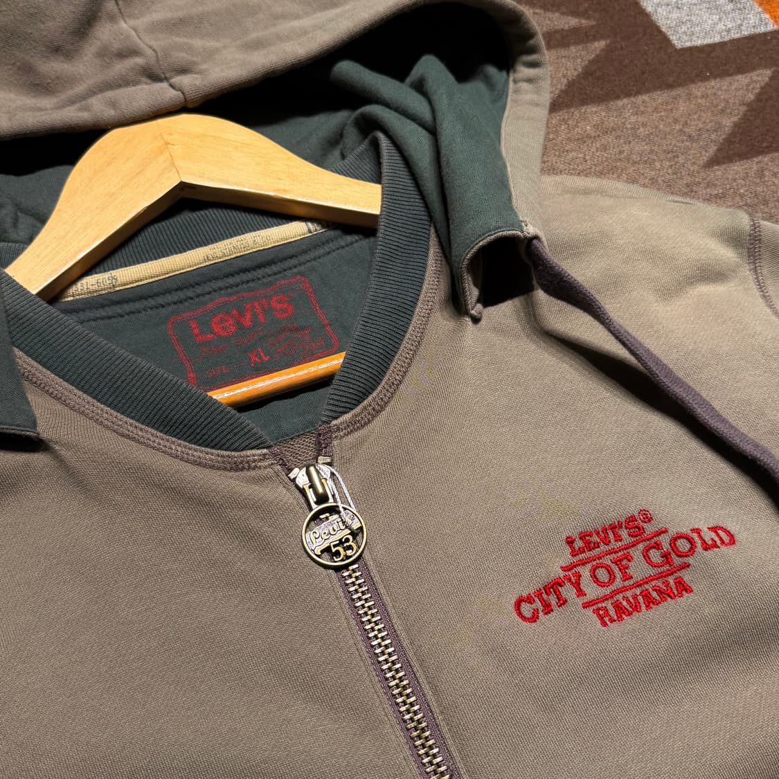 리바이스 00s 반팔 후드 집업 L y2k 상품이미지4