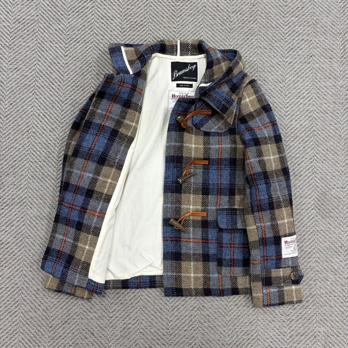 해리스트위드 체크 더플 자켓 v3087 상품이미지5