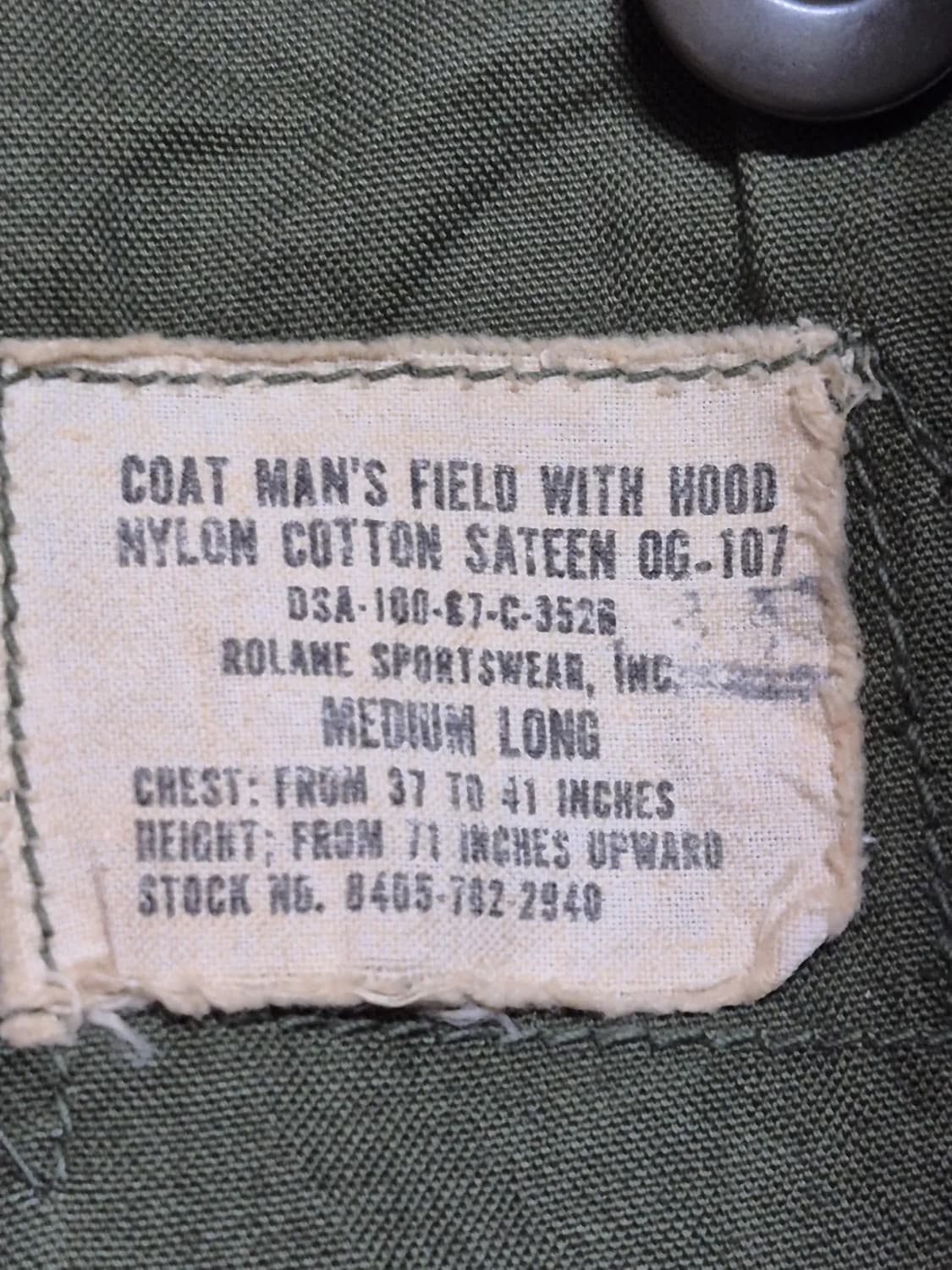 M65 필드자켓 2세대 미디움 롱 상품이미지3