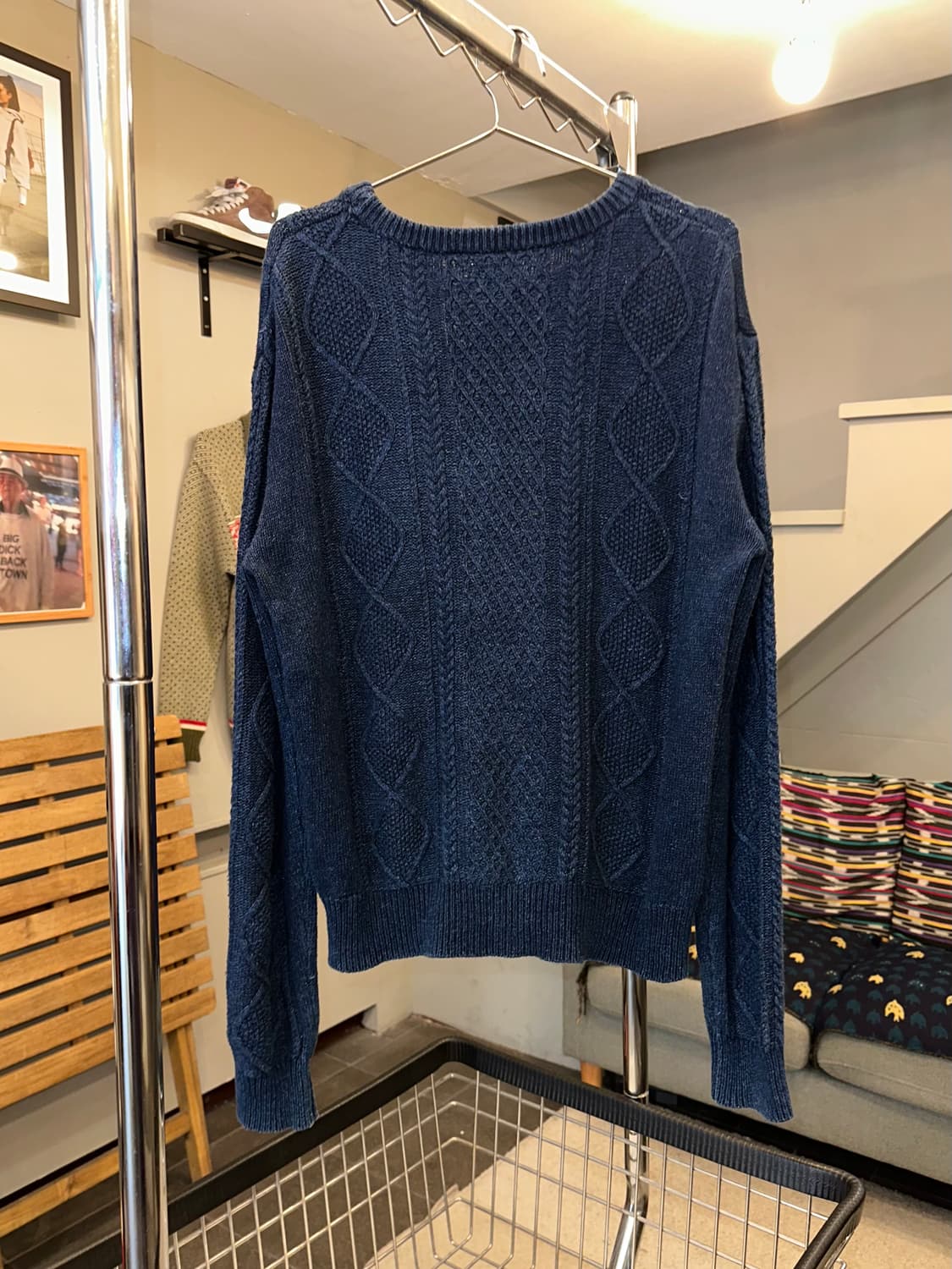 Blue Blue Japan indigo cable pocket knit 상품이미지9