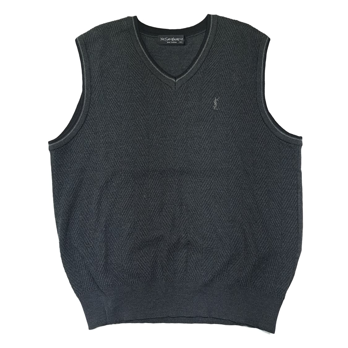 CK034 L 입생로랑 90s 한국판 차콜 조끼 베스트 상품이미지1