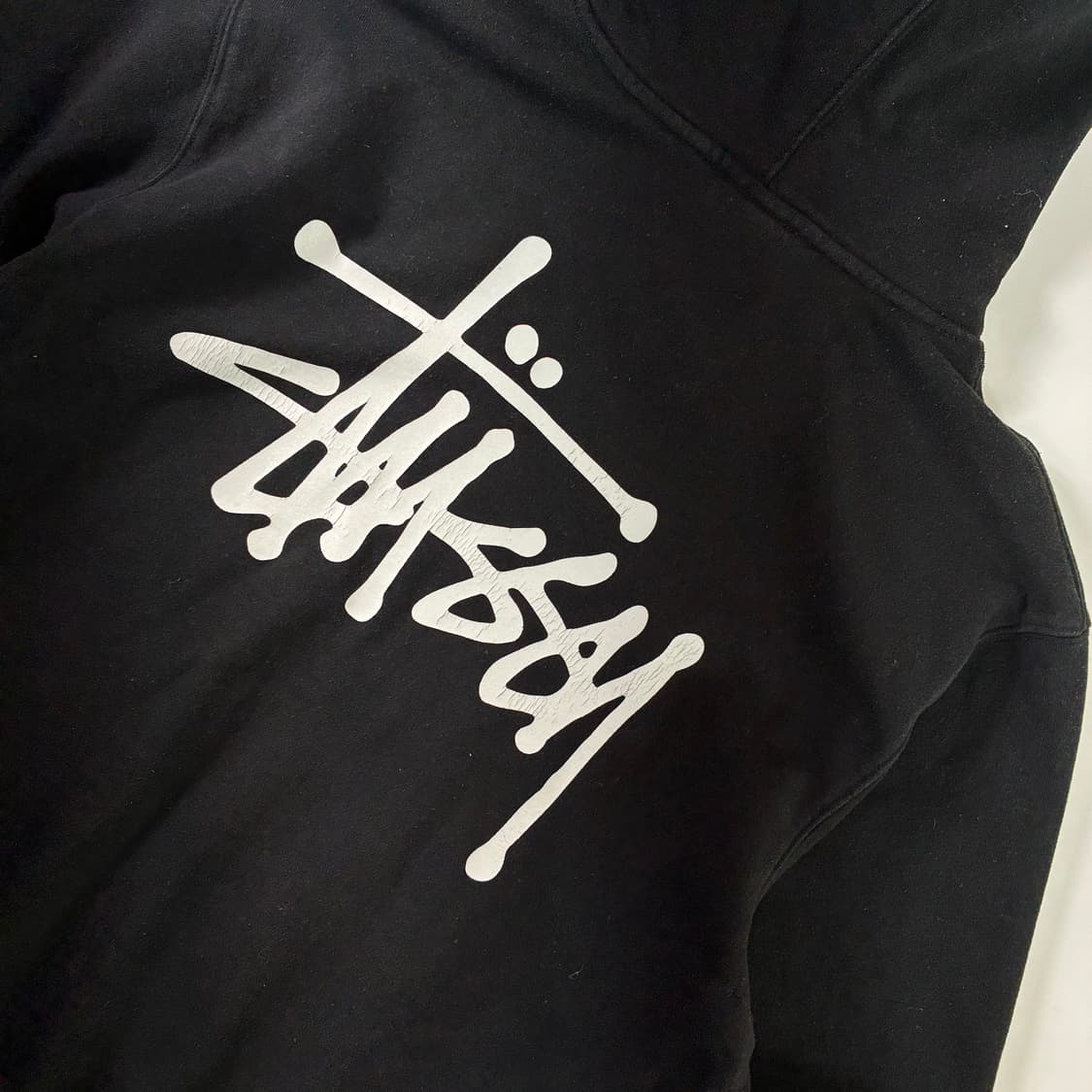 Stussy  스투시 베이직 스탁로고 블랙 후드티  상품이미지5