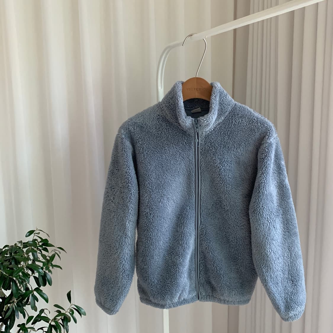 탑텐키즈 플리스 집업 후리스 점퍼 스모키블루 150 상품이미지1