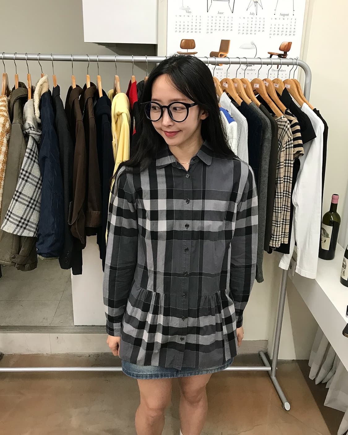 버버리 체크 블라우스 셔츠 상품이미지8