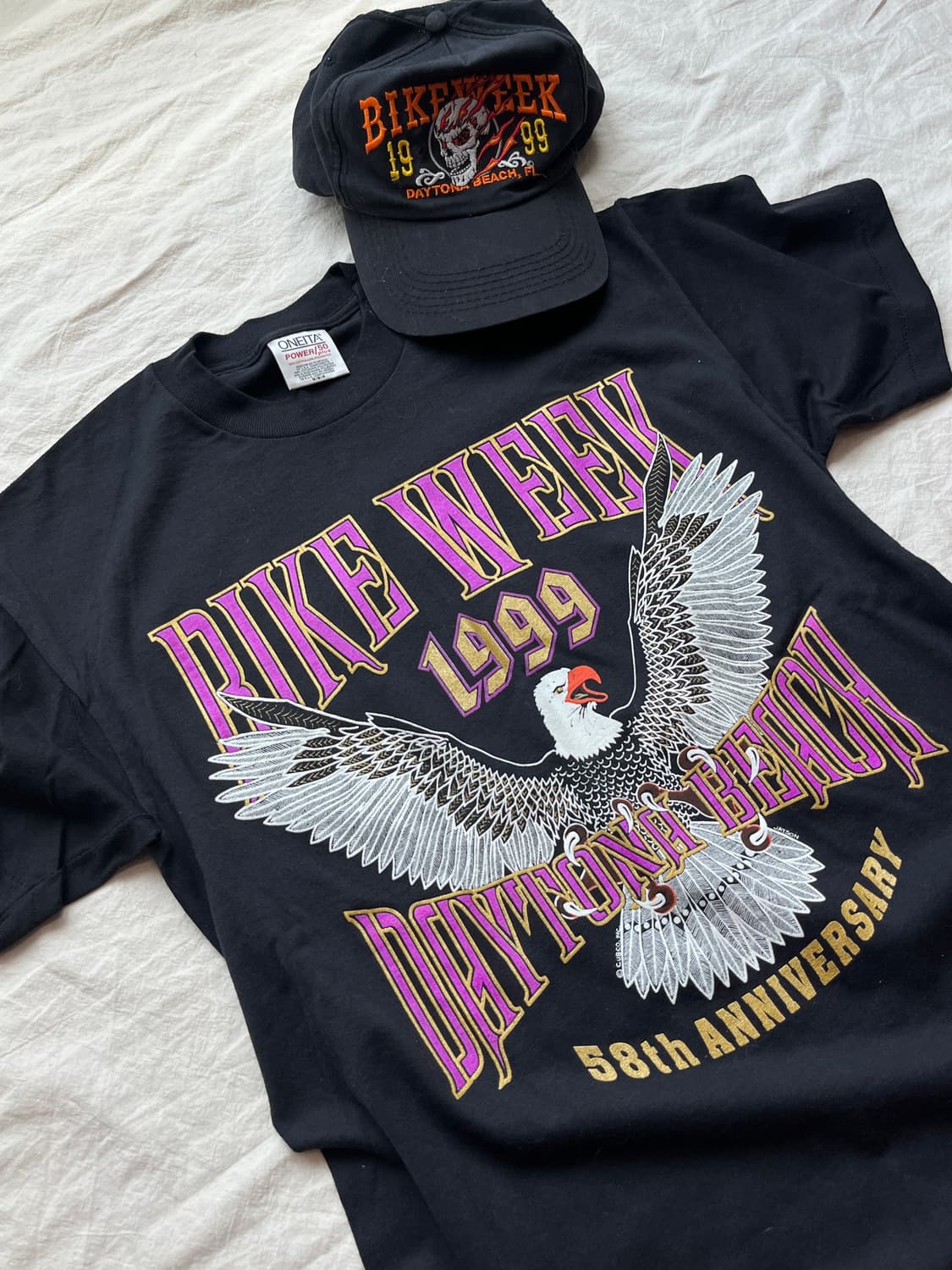 1999 데이토나 Bike Week 58주년 기념 티셔츠 상품이미지2