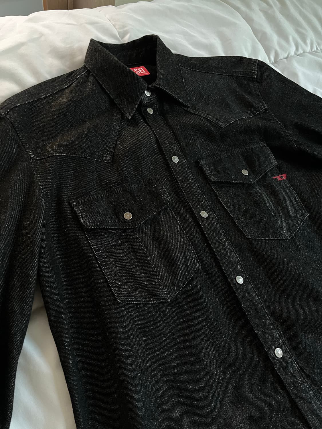 디젤 D 오션 웨스턴 셔츠 - 블랙:다크 그레이 M 상품이미지1