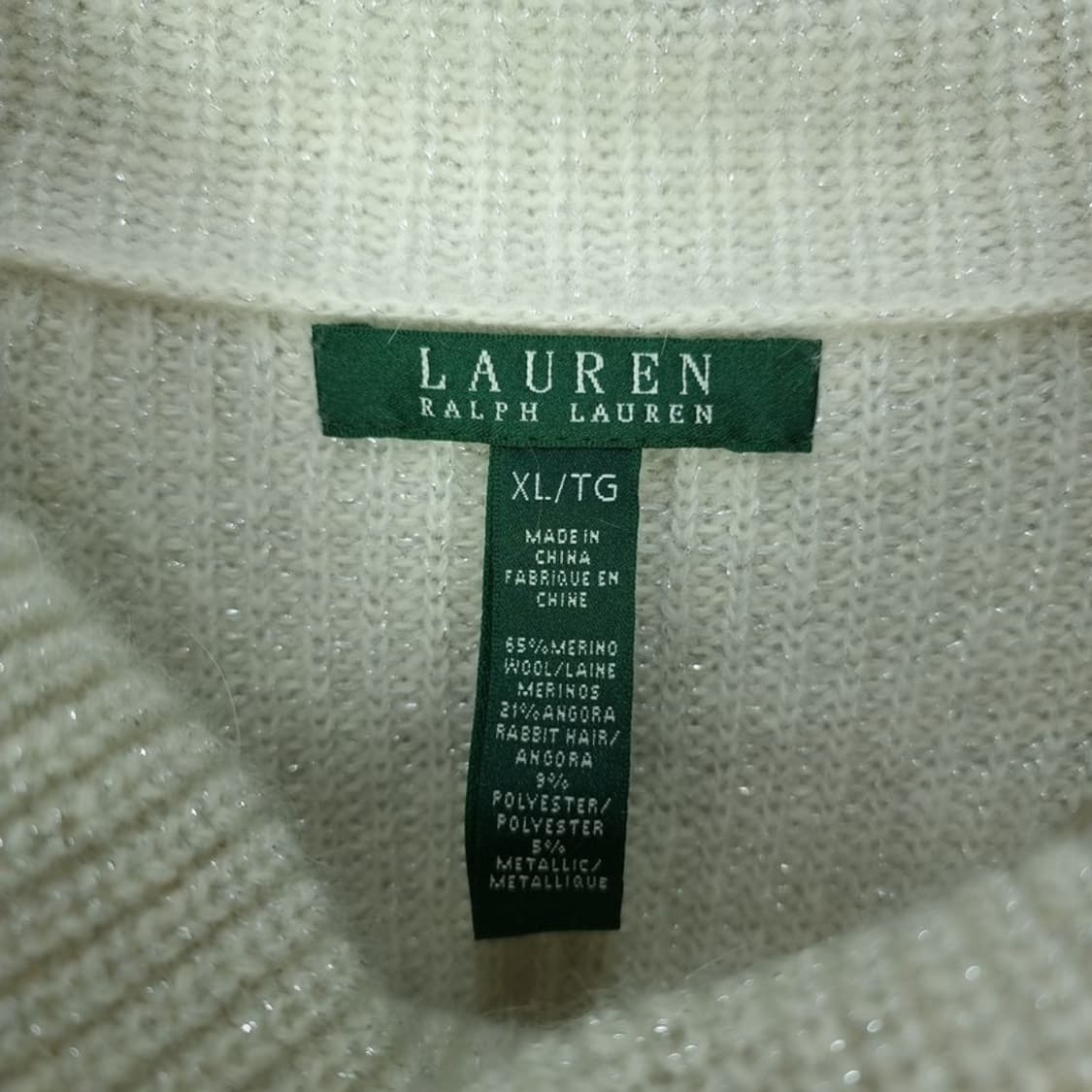 [폴로 랄프로렌](새상품) 숄폴라 니트 아이보리 M17649 상품이미지7