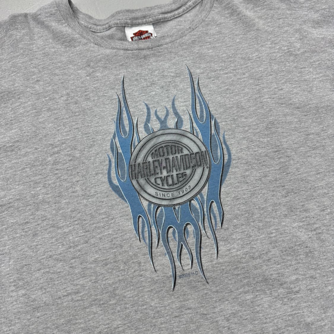 할리데이비슨 00s 블루 플레임 불꽃 롱슬리브 상품이미지4