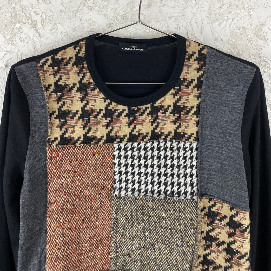 꼼 데 가르송 트리콧 패치워크 롱 슬리브 티셔츠 상품이미지2