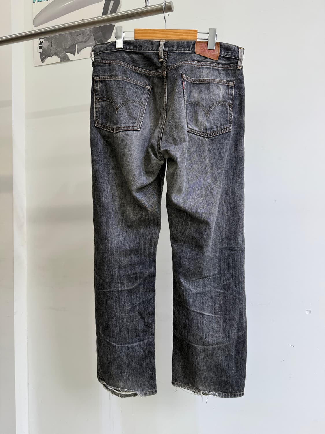 LEVIS 503 (Made in Japan) 흑청 데님 팬츠  상품이미지4