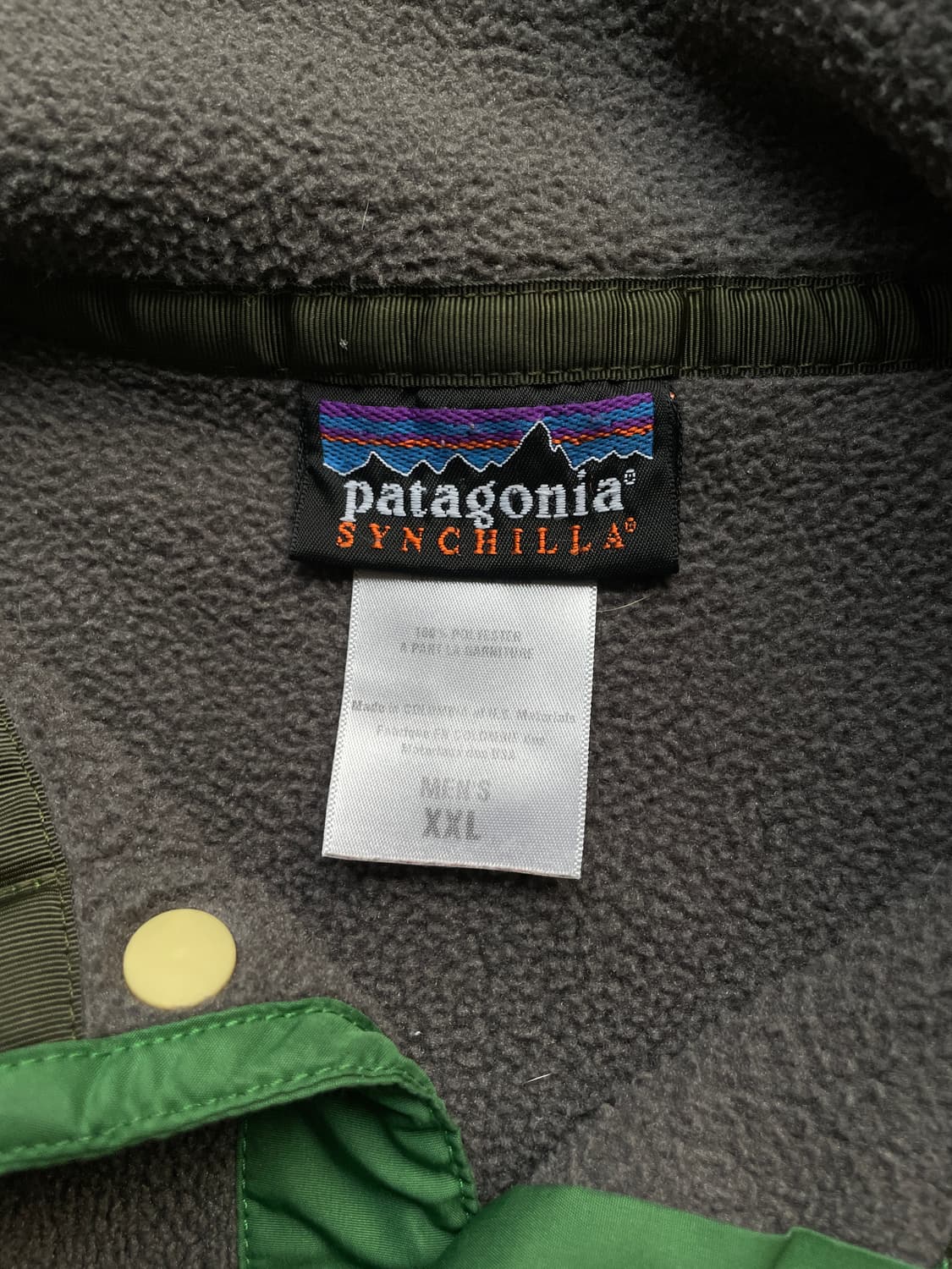 파타고니아 신칠라 그레이 그린 rare patagonia 빈티지 상품이미지3