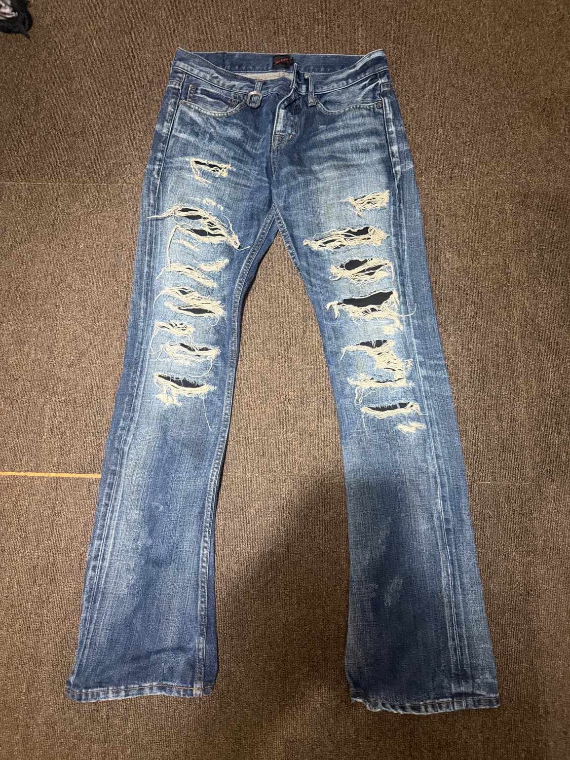 빈티지 데미지 데님 팬츠 상품이미지1