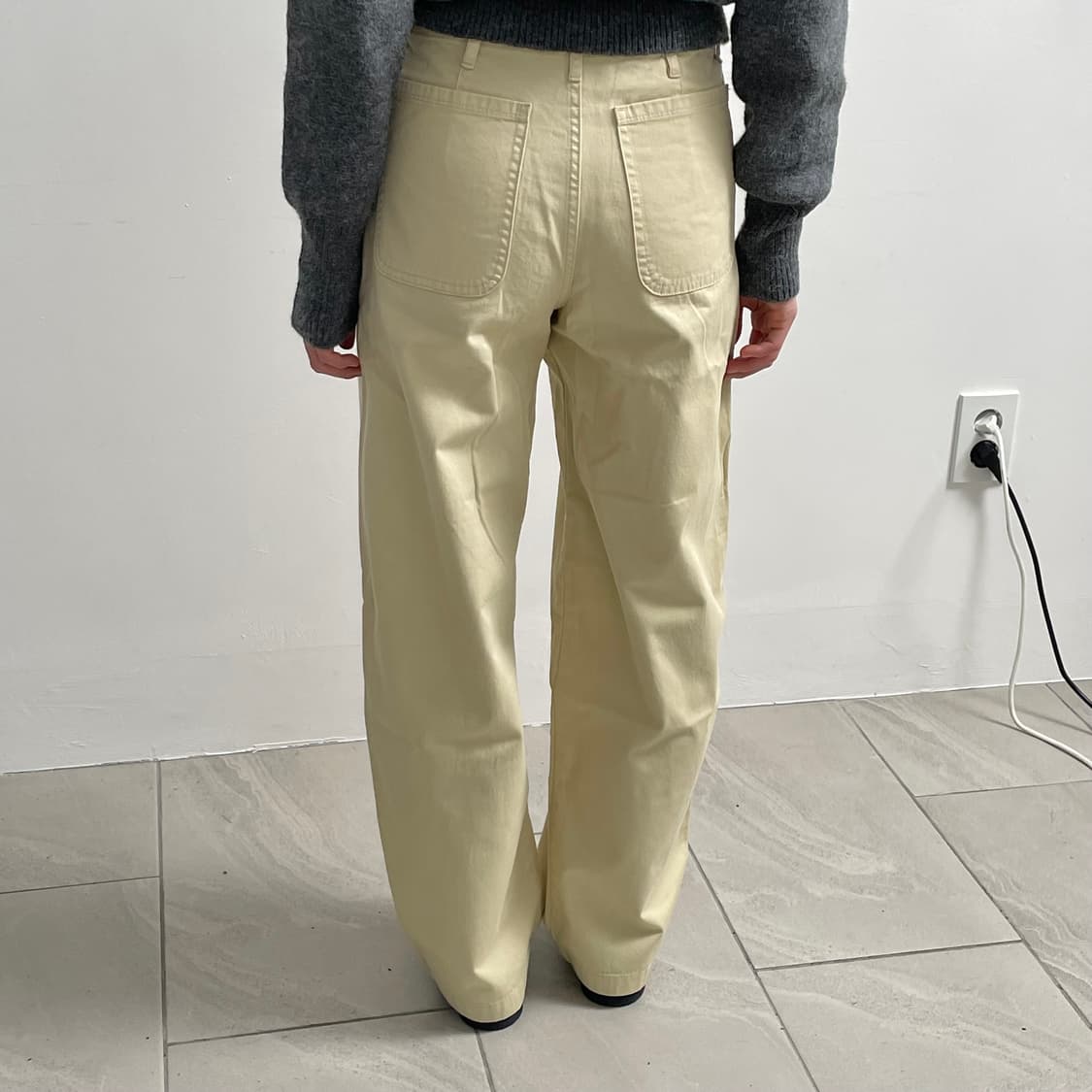 [새상품] uniqlo U 유니클로U 코튼 와이드팬츠 베이지 르메르 상품이미지8