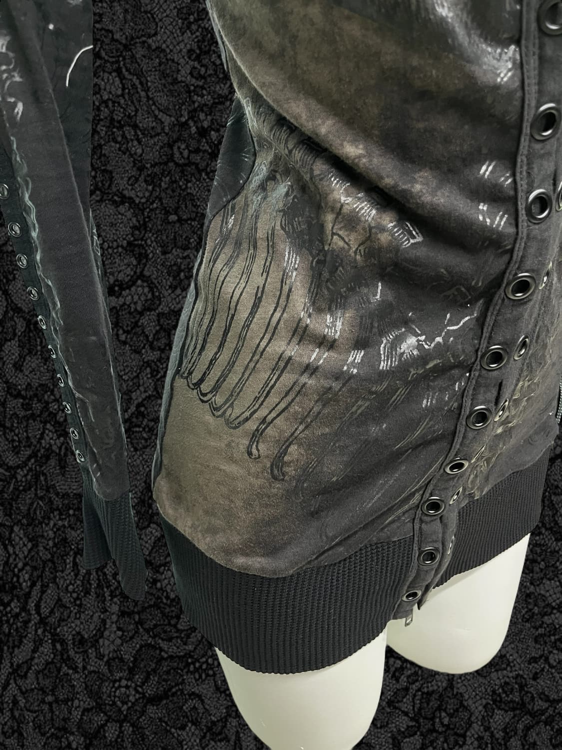‘SALVAGE' leather eyelet long sleeve 상품이미지6