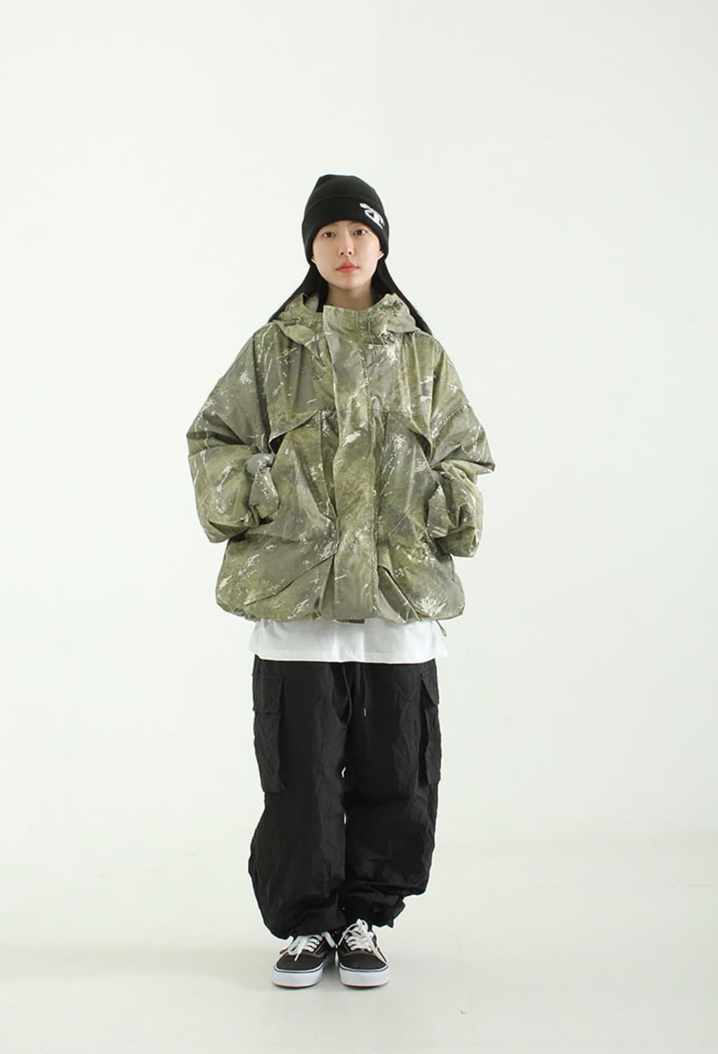 [FREE] 타이다이 패턴 프린팅 후드 아노락 상품이미지5