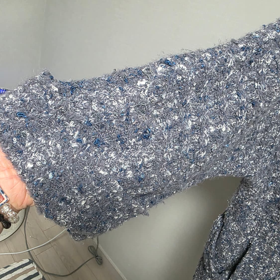 모조에스핀 니트 롱 가디건 믹스 컬러 상품이미지4