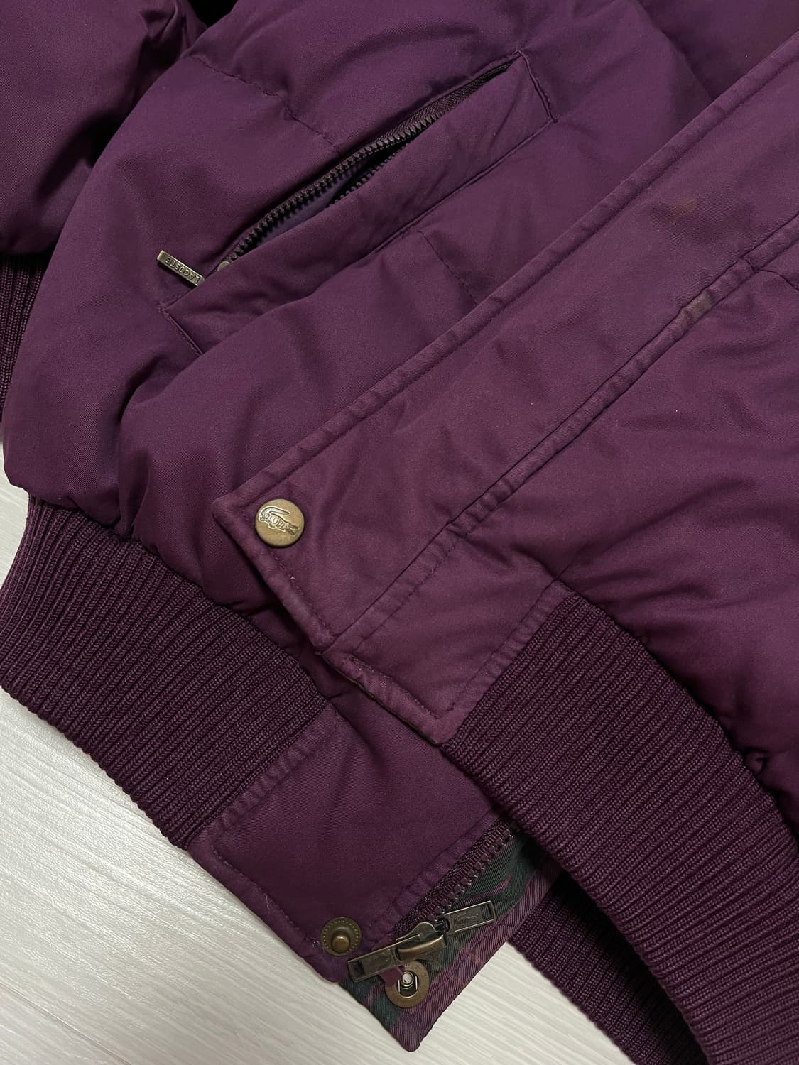 라코스테 빈티지 양면패딩 L 상품이미지6