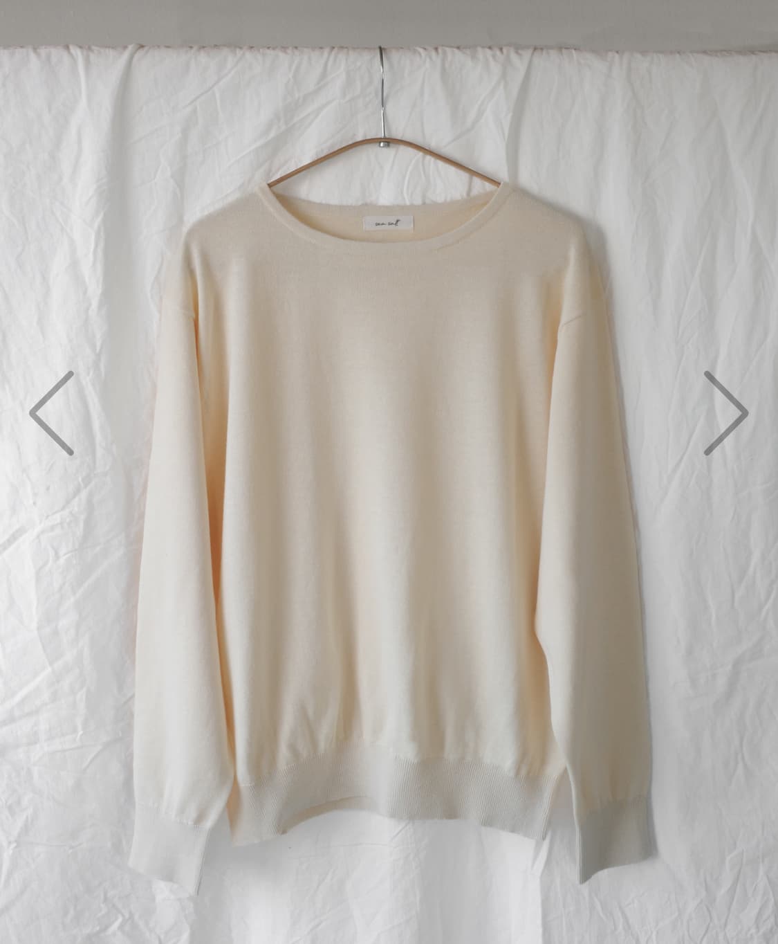 Ramie cotton boat neck knit (yellow) 3싸 상품이미지1
