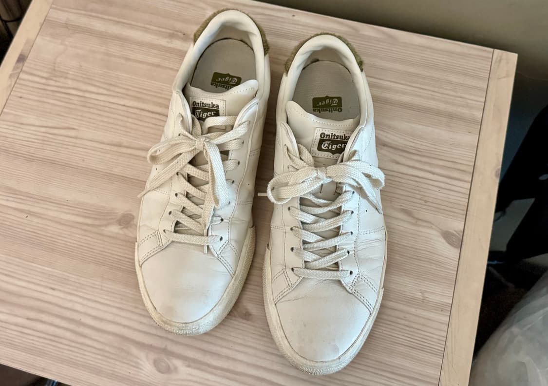 오니츠카 타이거 론쉽 화이트 그린힐팁 상품이미지2