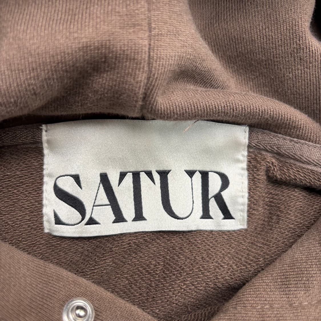 세터 리벳 아플리케 포켓 브라운 후드티 M 상품이미지7