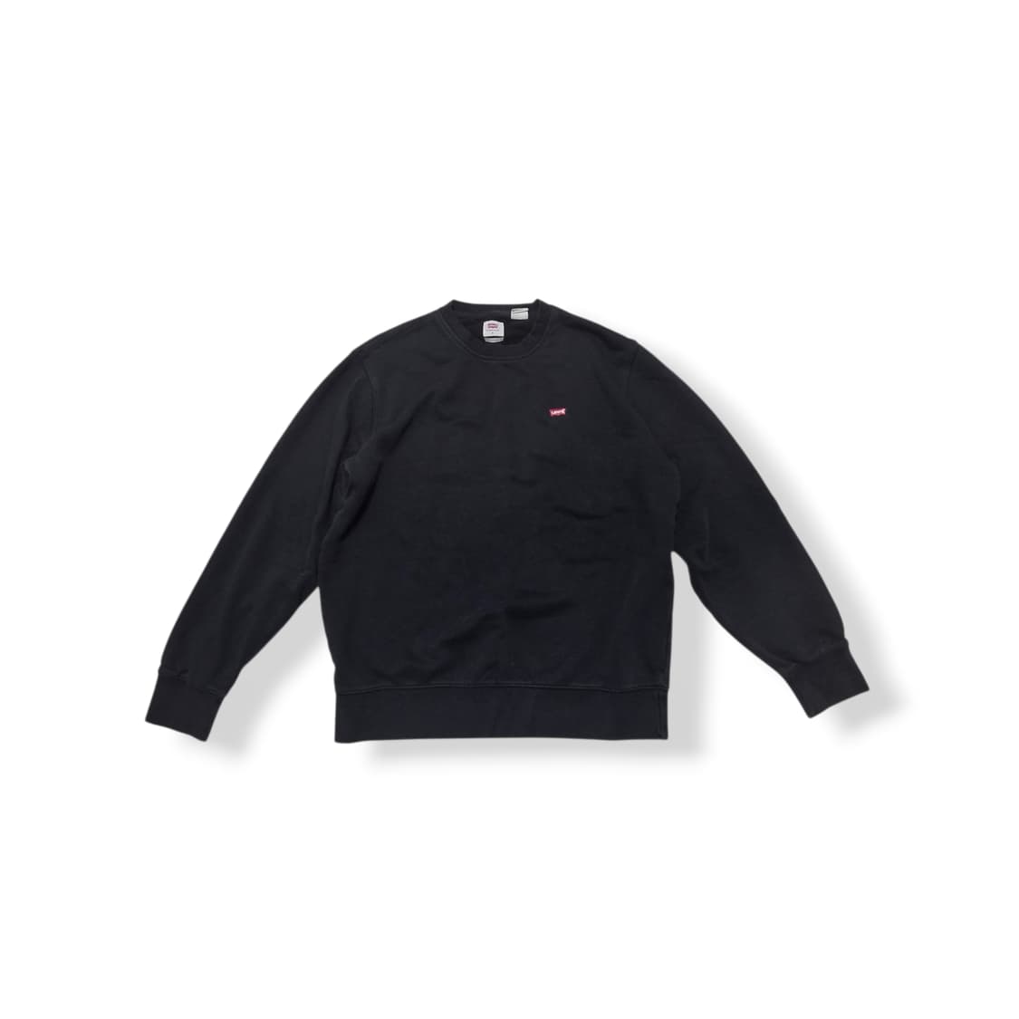 Levi's 리바이스 남녀공용 블랙 배트윙 로고 맨투맨 상품이미지1