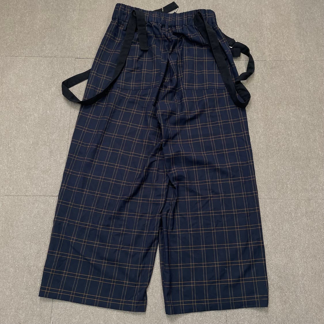 Casper John japan 캐스퍼존 서스펜더 체크 와이드 팬츠  상품이미지6