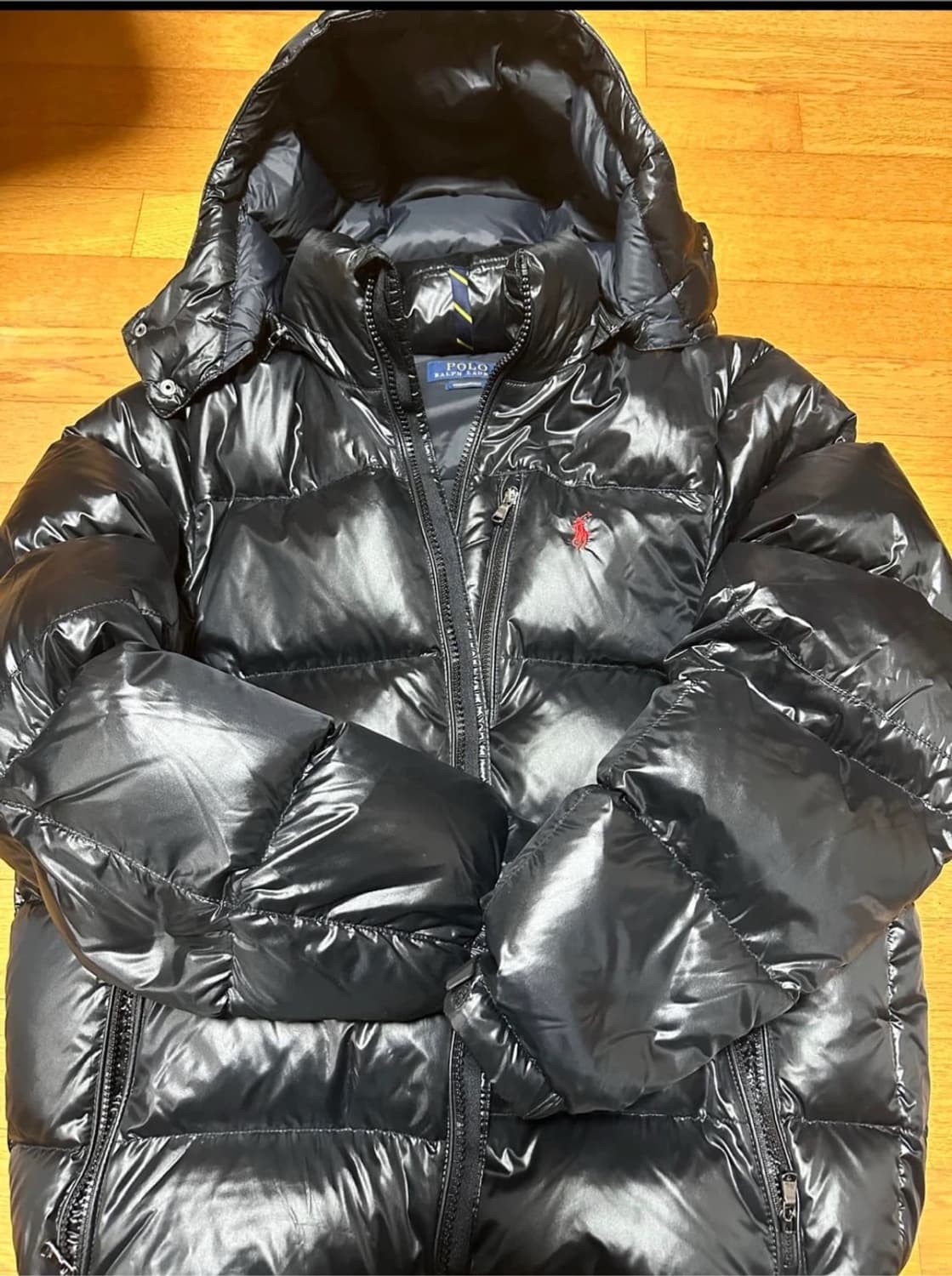 폴로유광패딩 L size 상품이미지1