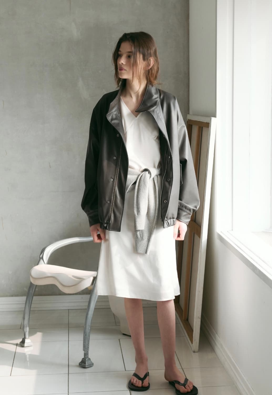 아르토 하이넥 레더 자켓_브라운 상품이미지2