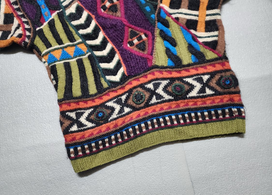 빈티지 VIS A VIS 비자비 패턴 니트 스웨터 상품이미지3