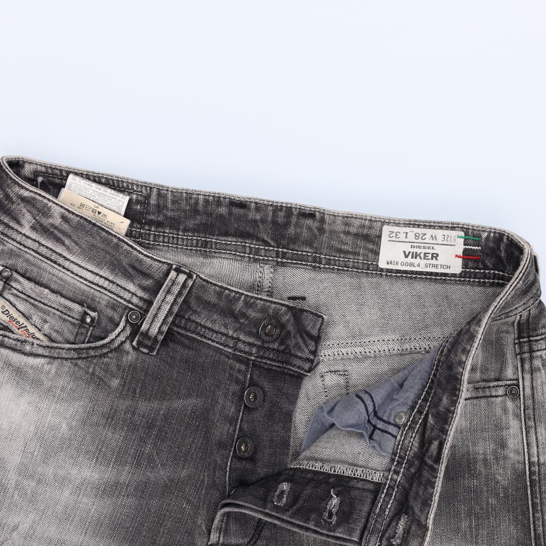 [W28 L32] 디젤 그레이워싱 데미지 진 데님팬츠 1210H2 상품이미지4