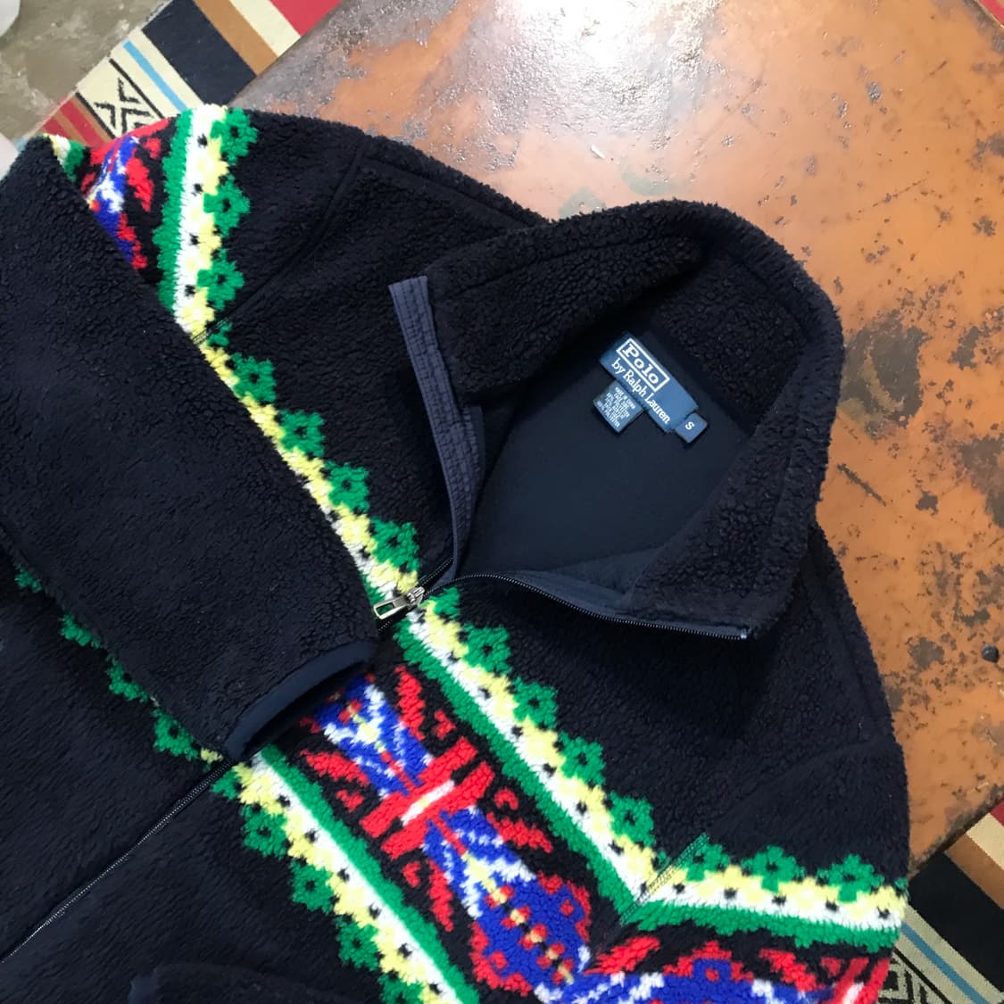 폴로랄프로렌 네이비 페어아일 양털 플리스 자켓 여성 66 남성 100 상품이미지2