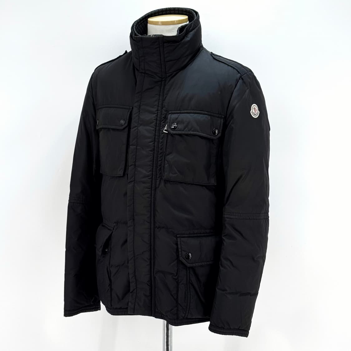 [2사이즈] 몽클레어 견장 패딩 집업 자켓 블랙 상품이미지2