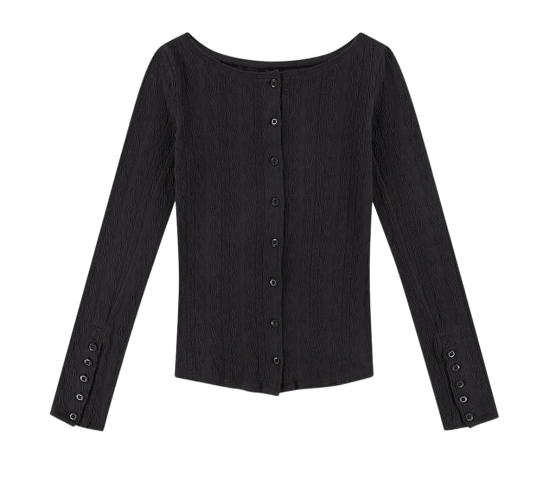 코이세이오 투웨이 롱슬리브 티셔츠 (차콜) 상품이미지1