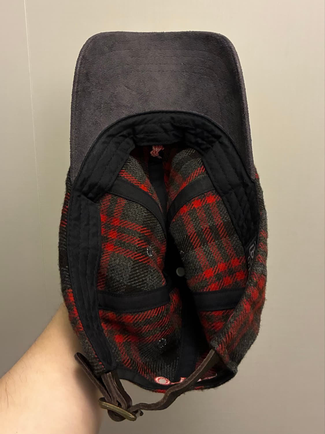 (F)POLO RL 폴로랄프로렌 블랙와치 타탄체크 레드 볼캡 모자 상품이미지7