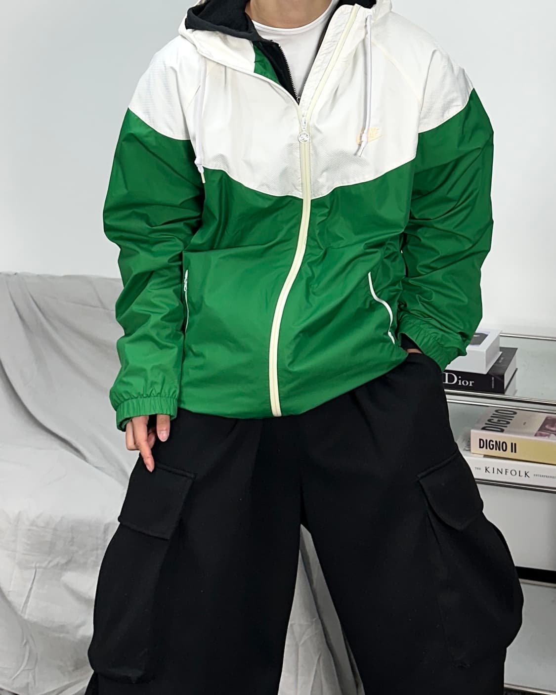 나이키 그린 블록 윈드러너 바람막이 2XL 상품이미지2