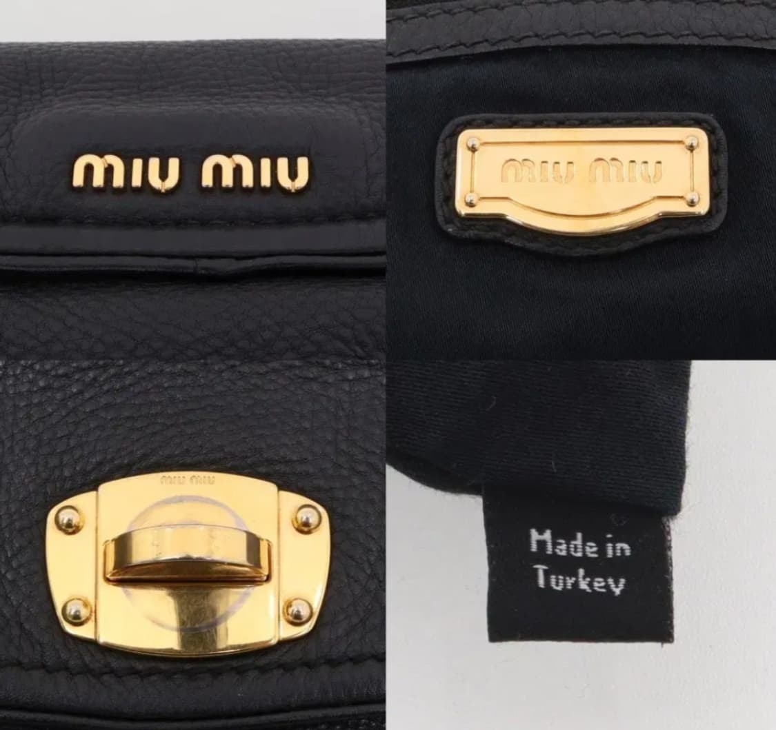 [정품] Miu Miu 2WAY 금장 레더 숄더백 상품이미지3