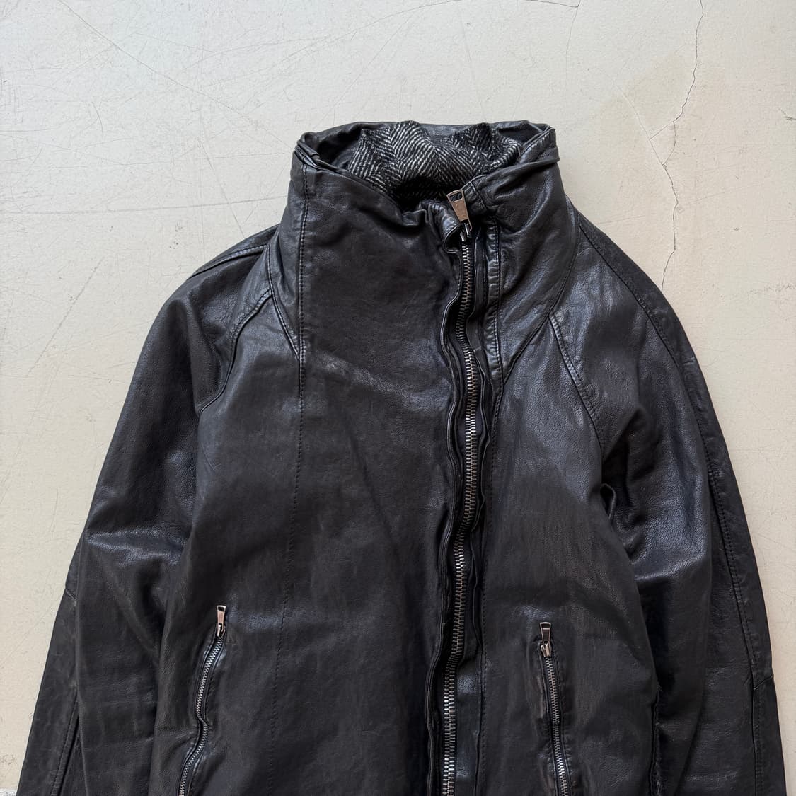 조르지오 브라토 아방가르드 램스킨 드레이프 자켓 상품이미지3