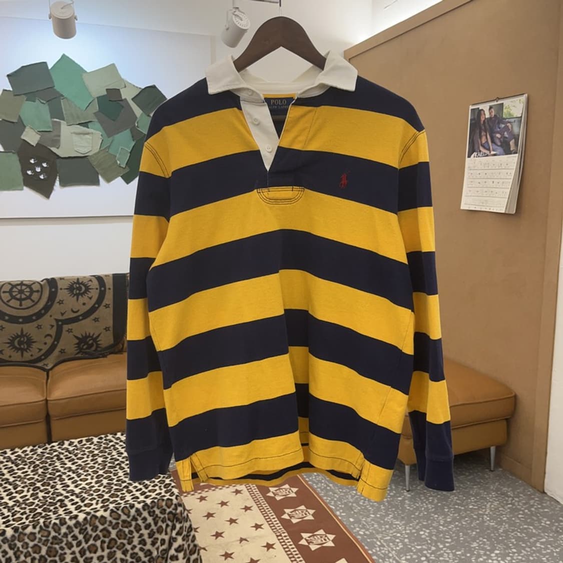 폴로 랄프로렌 레트로 꿀벌 럭비 카라티 롱슬리브 M C09082 상품이미지3
