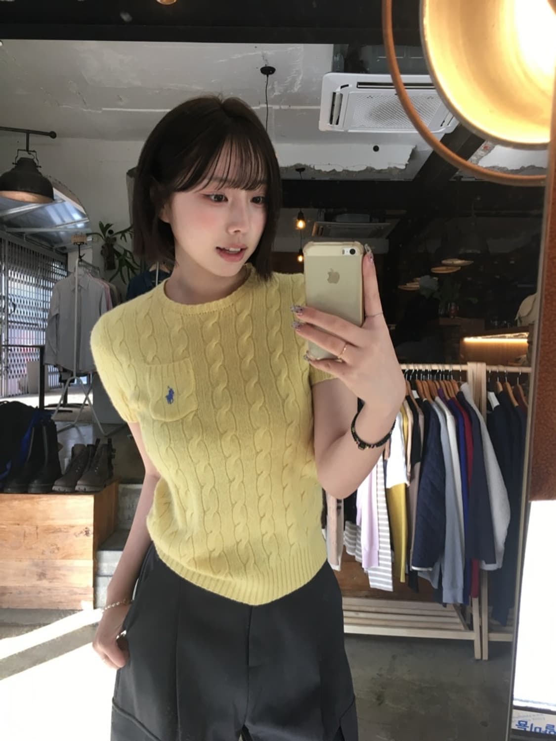 16249 - 폴로 랄프로렌 케이블 반팔 울 니트 (울 90% 캐시미어  상품이미지1