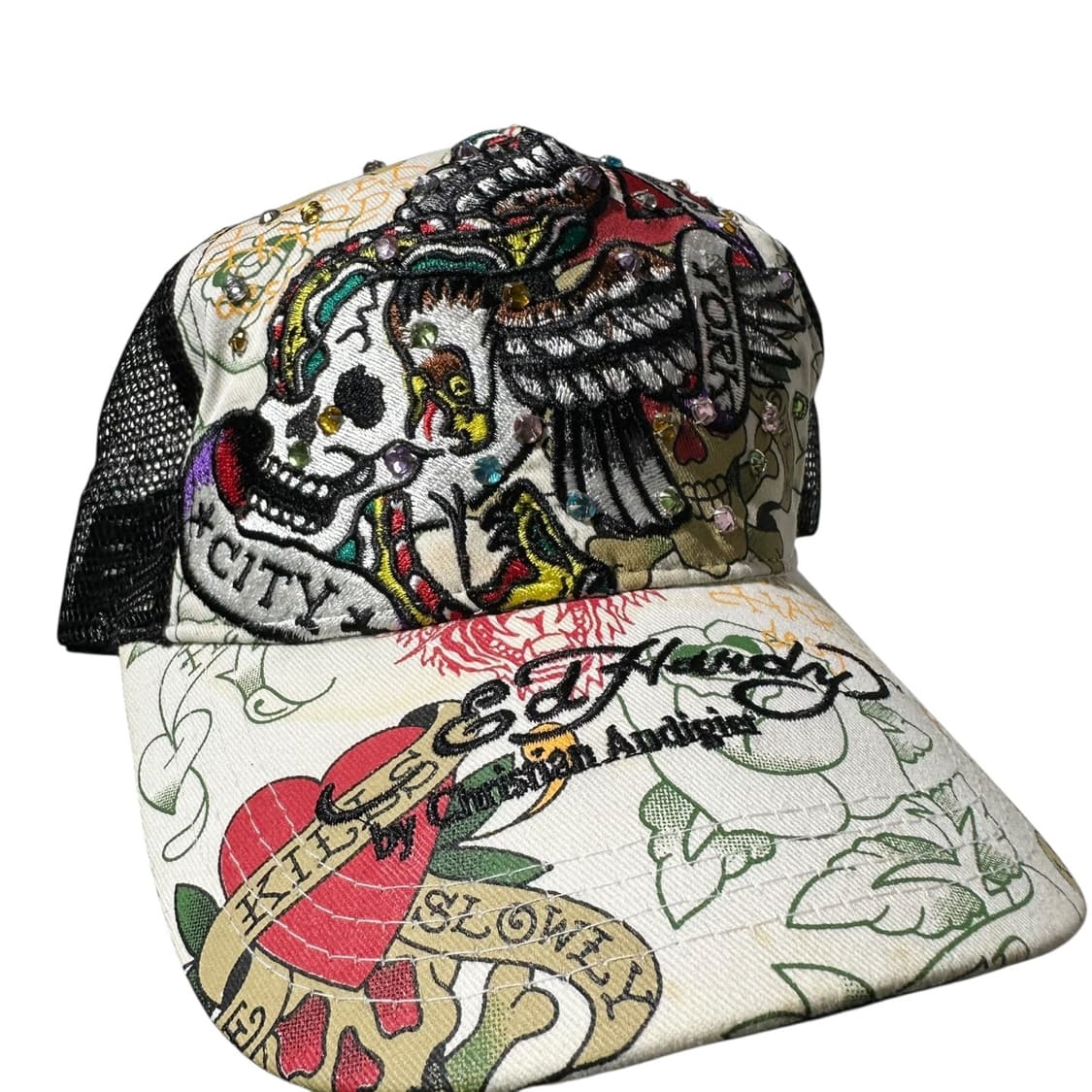 에드하디 스컬 큐빅 트러커 메쉬 볼캡 상품이미지2