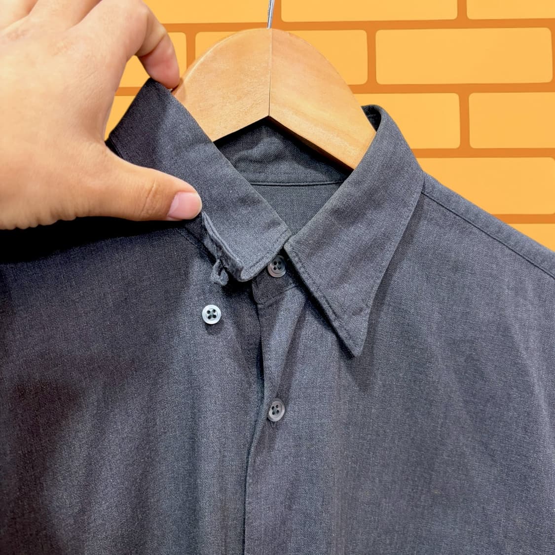 노티카 히든 버튼 캐주얼 셔츠 (L) 상품이미지3