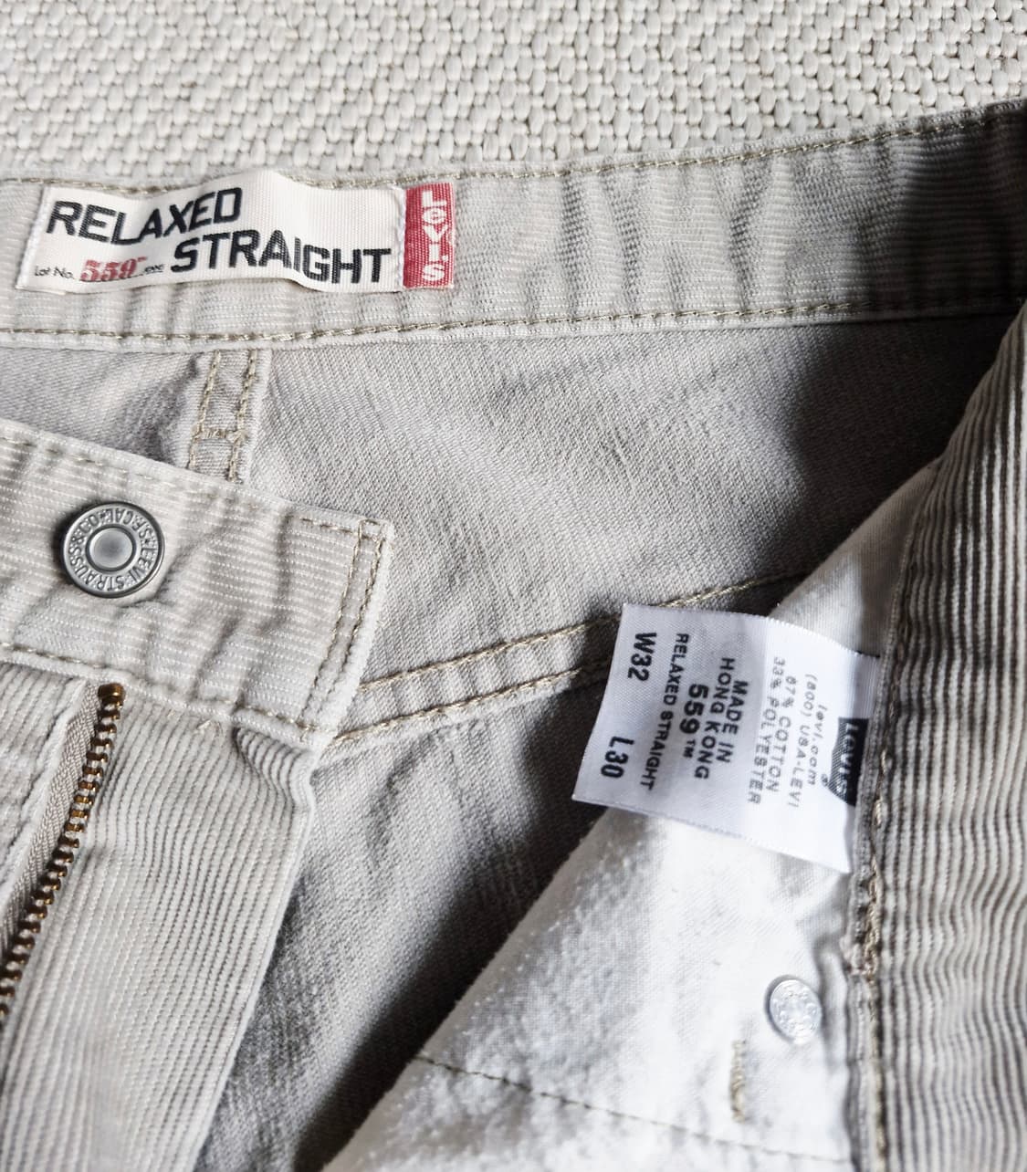 00's 리바이스 코듀로이 559 릴랙스드 스트레이트 32 상품이미지6