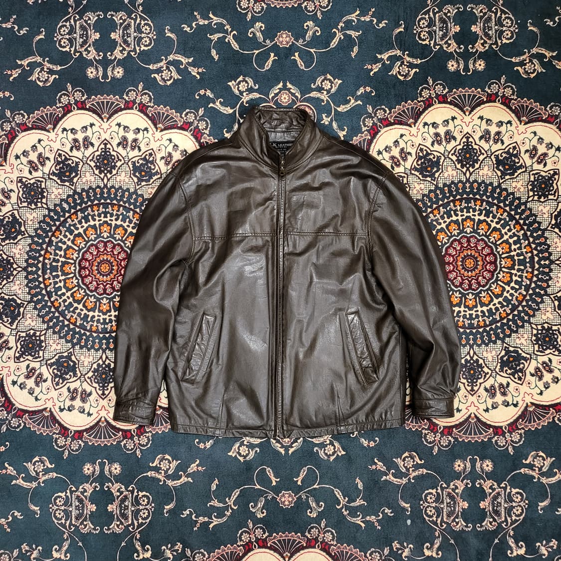 90s 레더 자켓 (100) 상품이미지1