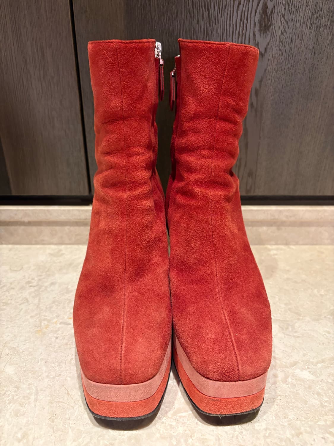 에르메스 스웨이드 플랫폼 앵클 부츠 / 정품 상품이미지2