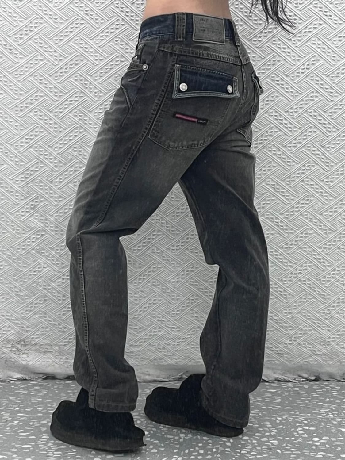 푸부 FUBU 올드스쿨 빈티지 버튼포켓 데님팬츠 31인치 C07106 상품이미지1