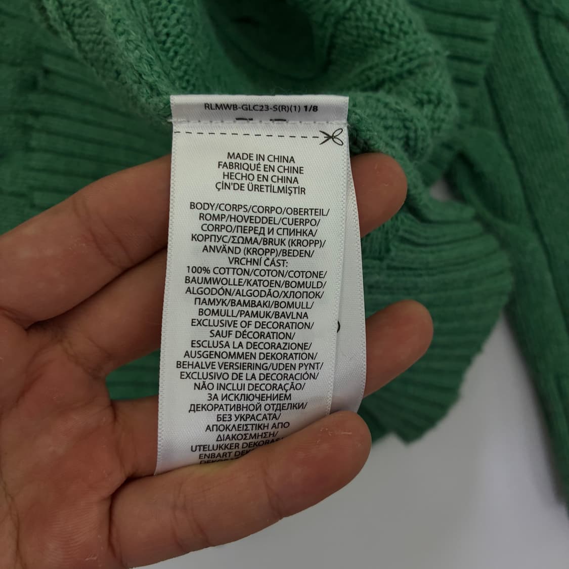 Polo 폴로 랄프로렌 신형 그린 케이블 니트 상품이미지6